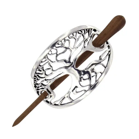 Tree of Life Hairslide with Wooden Pin