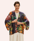Kimono Jacket - Botany Bliss in Charcoal