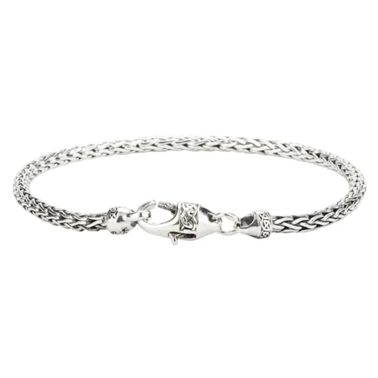 Silver Dragon Weave Round Celtic Bracelet