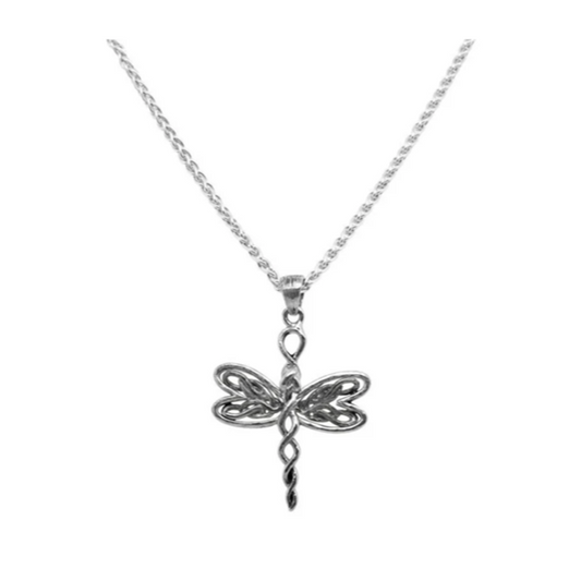 Silver Dragonfly Petite Pendant