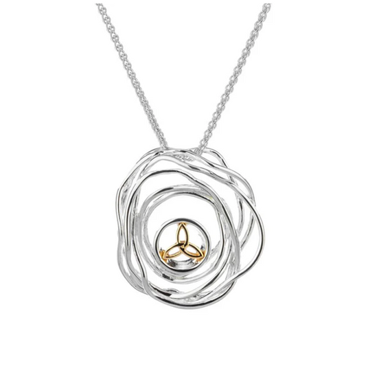 Silver and 10k Gold Celtic Cradle of Life Pendant