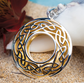 Silver with 22k Gold Gilding Window to the Soul Round Pendant Large