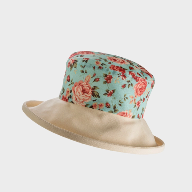 Floral Sun Hat with Boned Brim