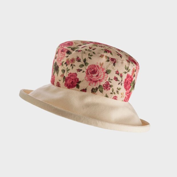 Floral Sun Hat with Boned Brim