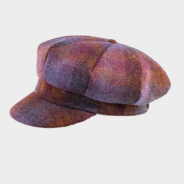 Tweed Wool Baker Boy Cap