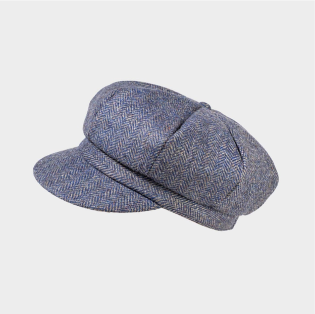 Tweed Wool Baker Boy Cap