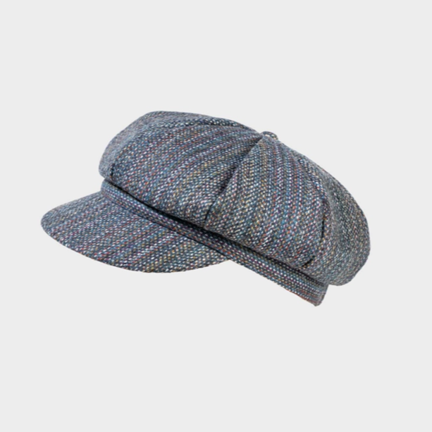 Tweed Wool Baker Boy Cap