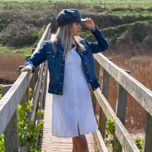 Tweed Wool Baker Boy Cap