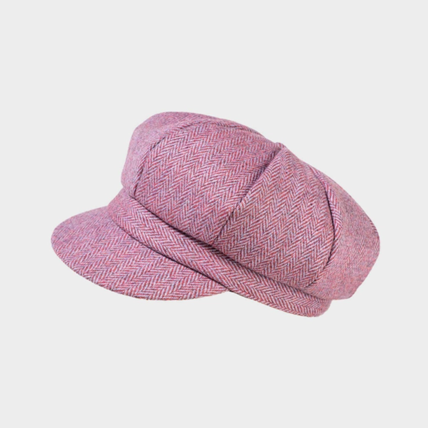 Tweed Wool Baker Boy Cap