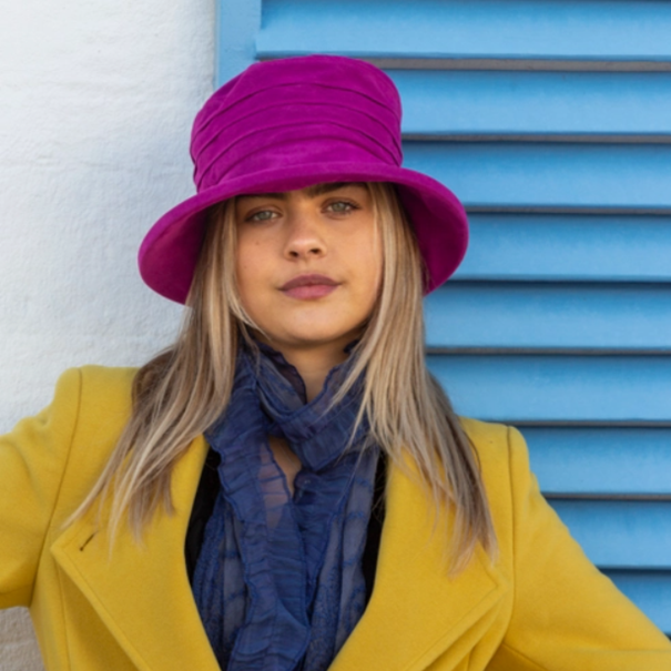 Water Resistant Velour Hat