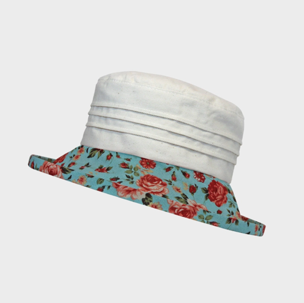 Floral Boned Brim Hat