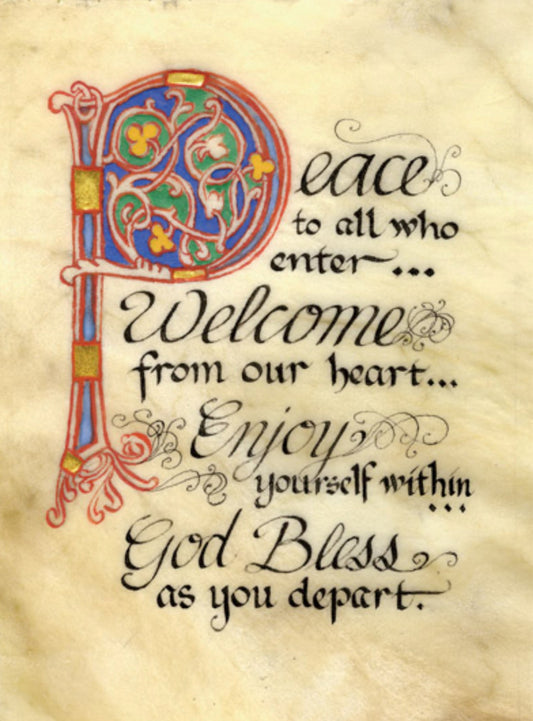 "Peace To All" Celtic Manuscript Print