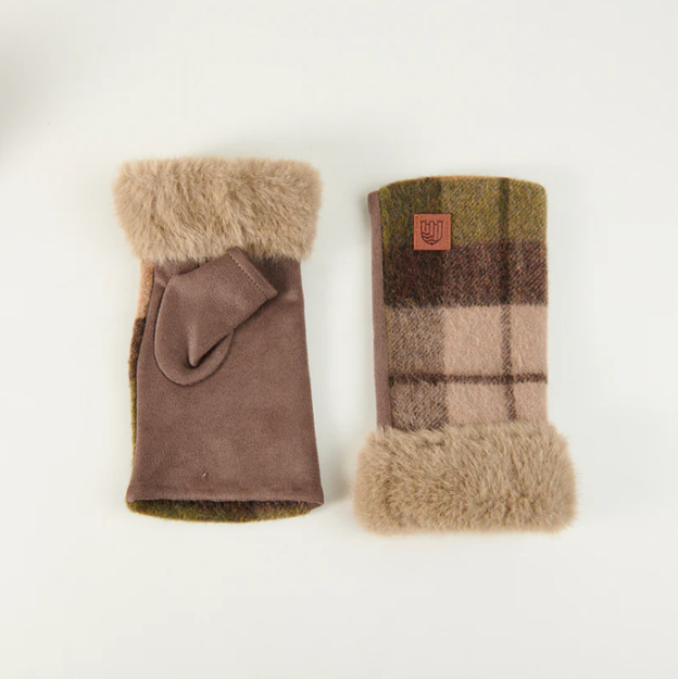 Harris Tweed Lambswool Mittens