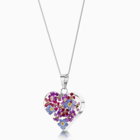 Purple Haze Necklace Heart Medium