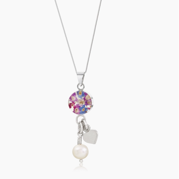 Purple Haze Necklace Pearl + Charm