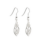 Silver Long Trinity Knot Celtic Drop Earrings