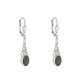 Connemara Marble Long Trinity Knot Drop Earrings