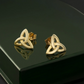 10K Gold Trinity Knot Stud Earrings