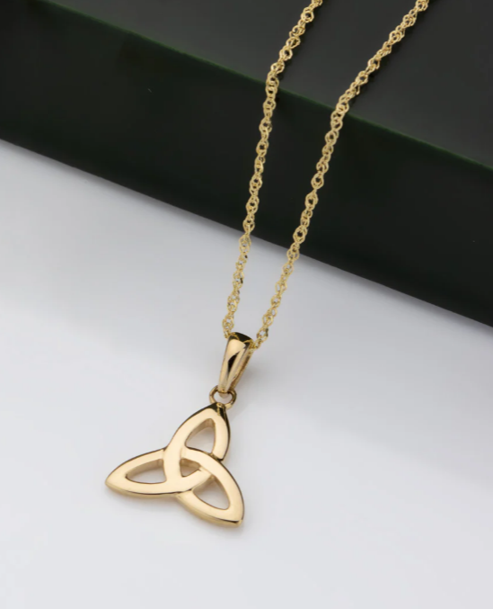 10K Gold Trinity Knot Pendant Necklace