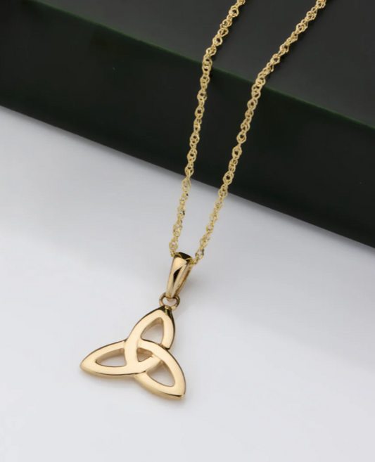 10K Gold Trinity Knot Pendant Necklace