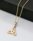 10K Gold Trinity Knot Pendant Necklace