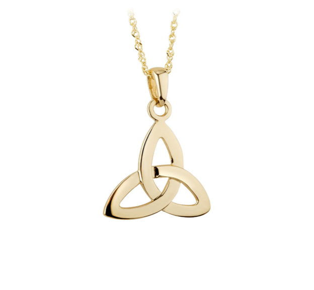 10K Gold Trinity Knot Pendant Necklace