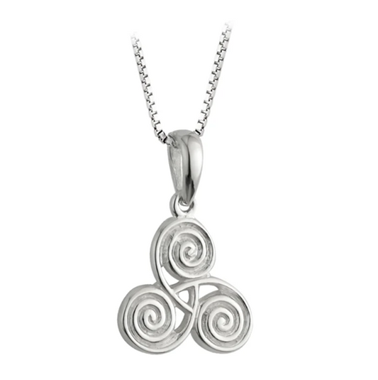 Silver Small Celtic Spiral Pendant