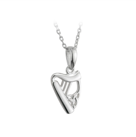 Silver Small Harp Pendant