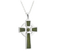 Silver Small Marble Cross Pendant