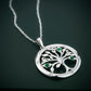 Silver Crystal Tree Of Life Pendant