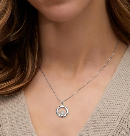 Sterling Silver Claddagh Necklace