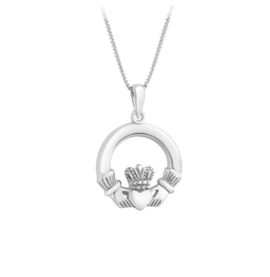 Sterling Silver Claddagh Necklace