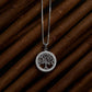 Silver Cz Round Tree Of Life Necklace