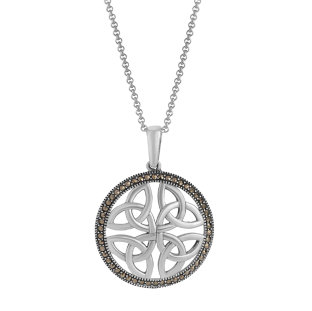 Marcasite Four Trinity Knot Pendant