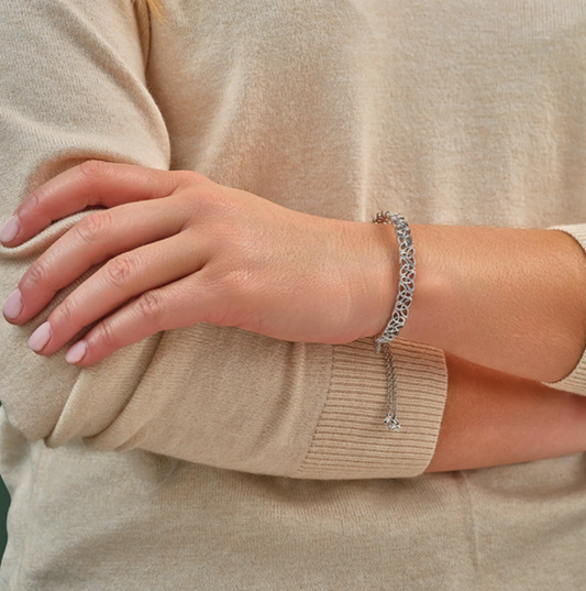 Silver Trinity Knot Bangle