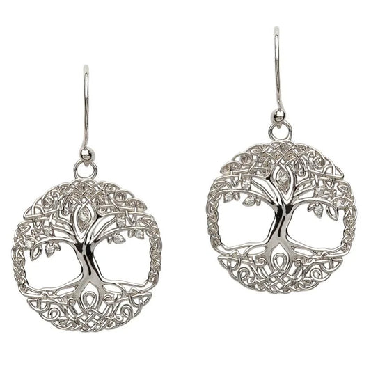 Tree of Life Silver Earrings