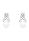 Sterling Silver Trinity Knot Pearl Earrings