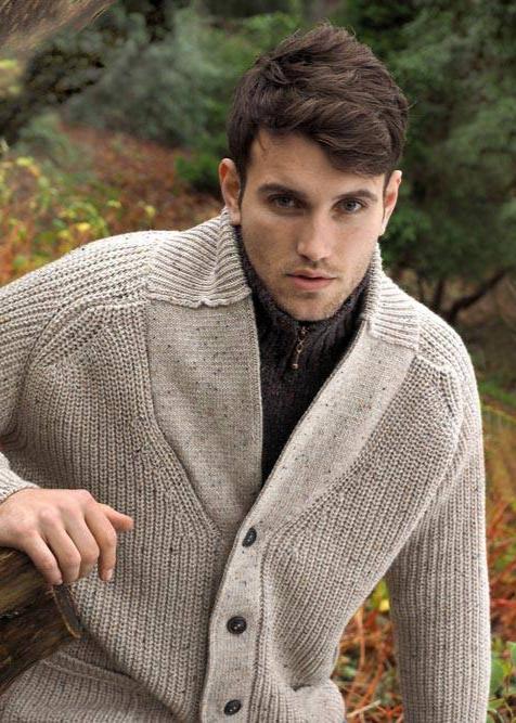 Aran Craft Ribbed Shawl Cardigan