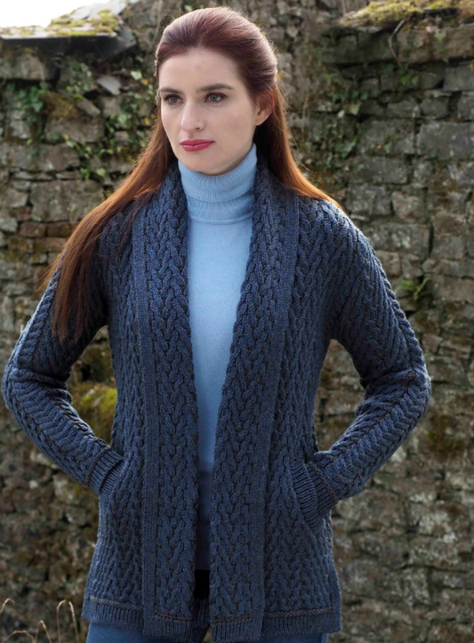 Herringbone Edge to Edge Shawl Cardigan