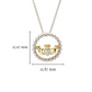 Sterling Silver CZ Claddagh Necklace with 1M Gold Plate