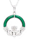 Green Malachite Sterling Silver Claddagh Pendant