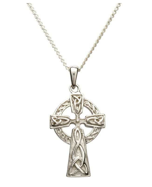 Sterling Silver Small Double Sided Celtic Cross
