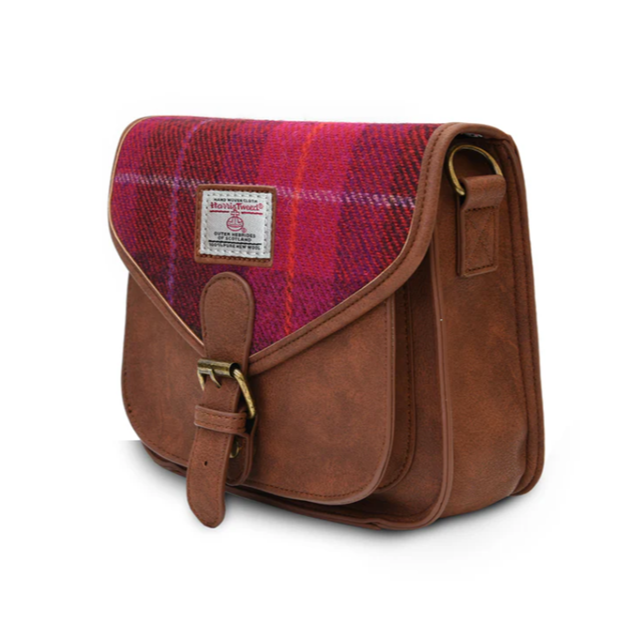 Harris Tweed Medium Saddle Bag