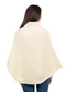 Cable Knit Cowl Neck Poncho