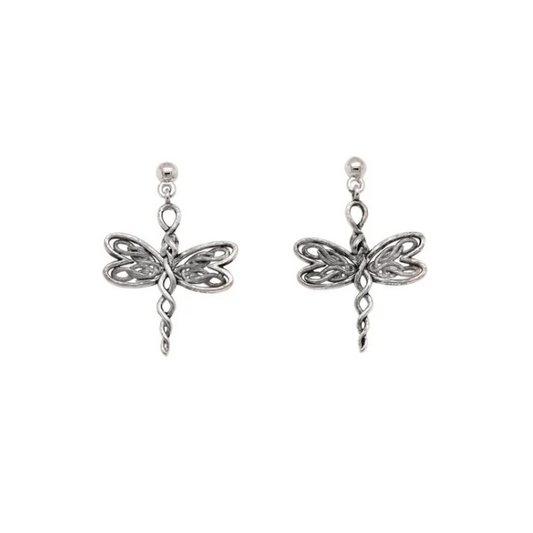 Silver Dragonfly Post Earrings