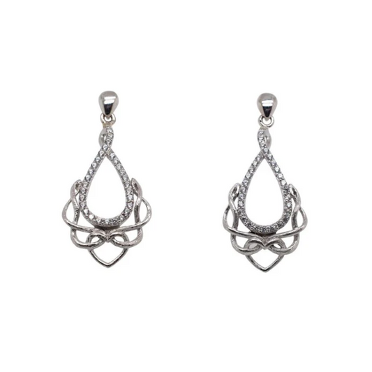 Silver Love's Chalice Post Earrings