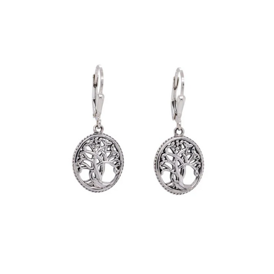 Silver Tree of Life Earrings Small