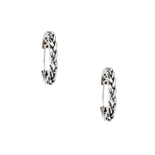 Silver Eclipse Small Huggie Earrings