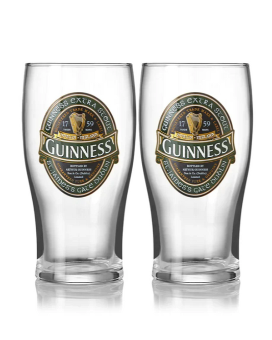 Guinness Pint Glass Ireland Collection Twin Pack