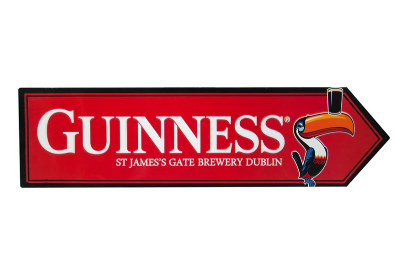 Guinness Road Sign Red Toucan Pint